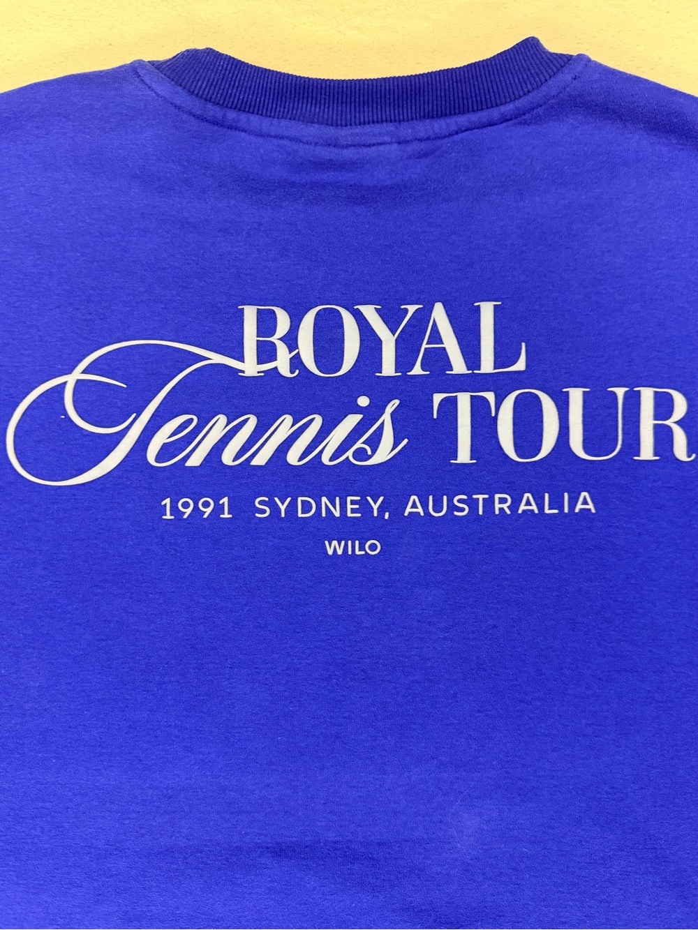 WILO The Label Royal Tennis Tour Crewneck Sweatshirt Blue Oversized Size L